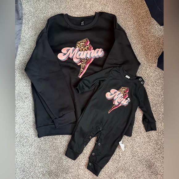 SHEIN Black mama and mini matching set - Picture 1 of 7